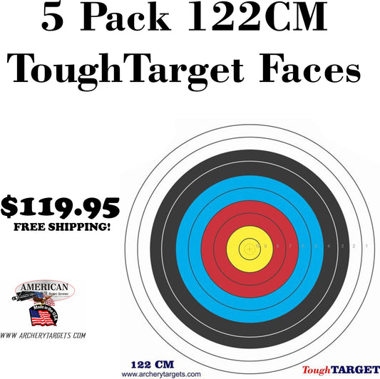 Five Pack ToughTARGET 122CM Target Faces (TTXL122CM)