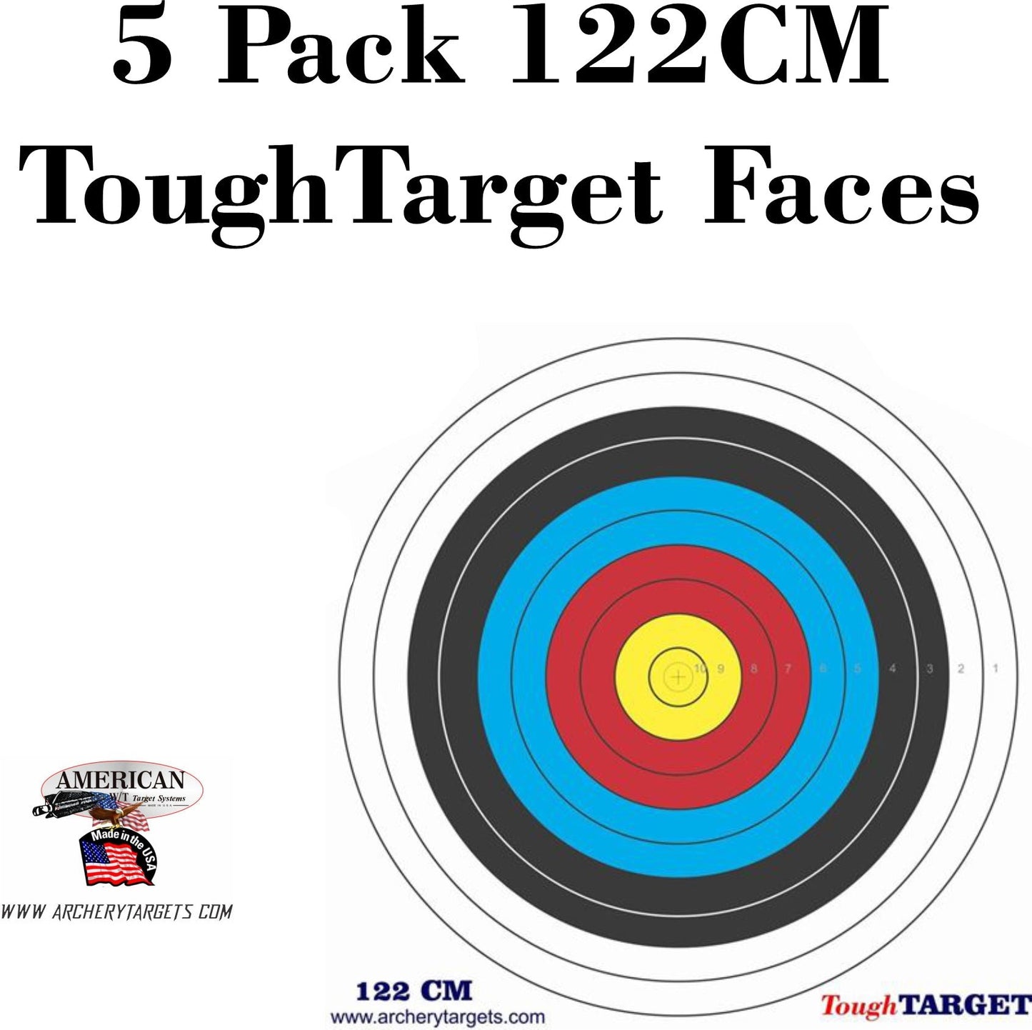Five Pack ToughTARGET 122CM Target Faces