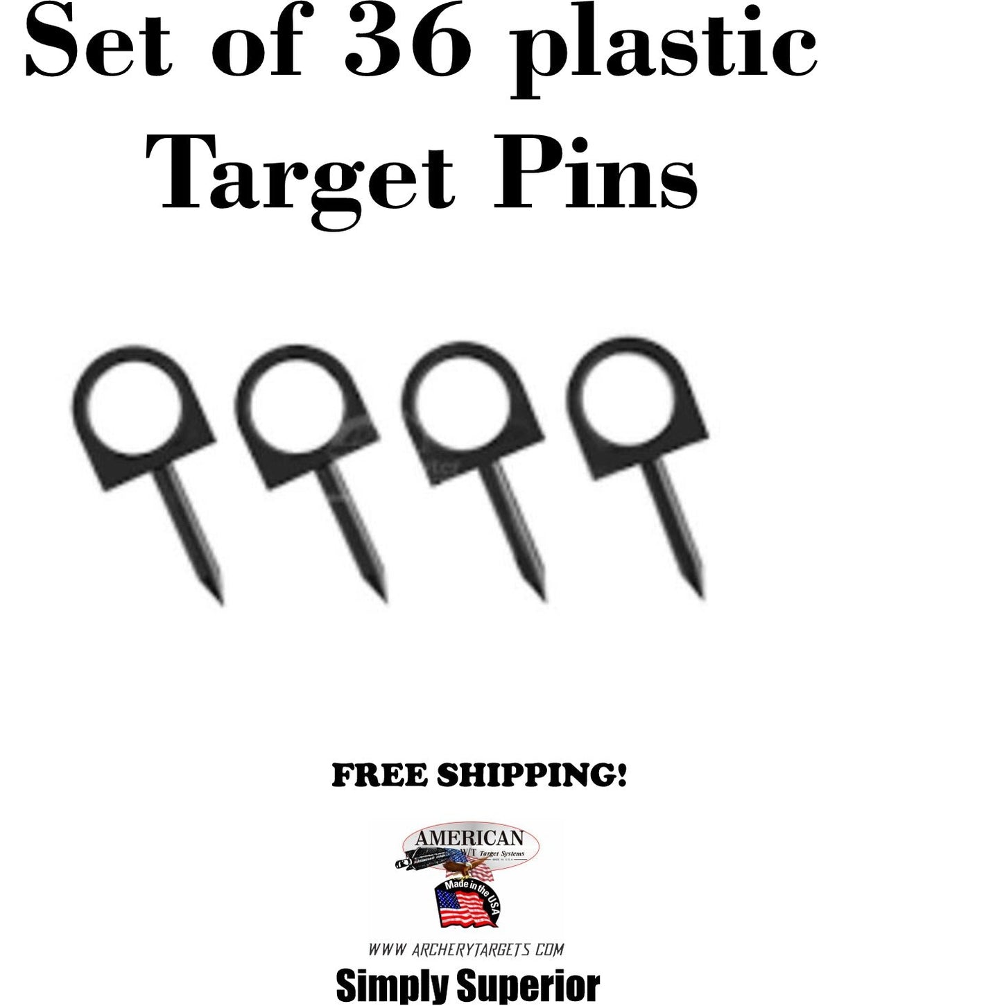 36 Plastic Target Pins