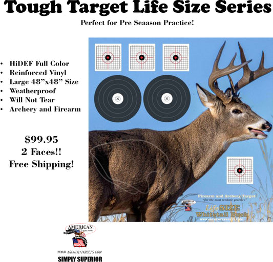 2 Pack Whitetail Deer Tough Target Life Size
