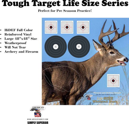 2 Pack Whitetail Deer Tough Target Life Size