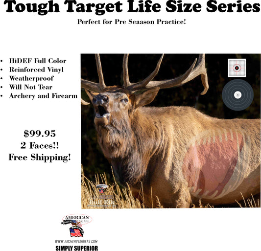 2 Pack Life Size Bugling Elk Target Face (TTLSBE7060)