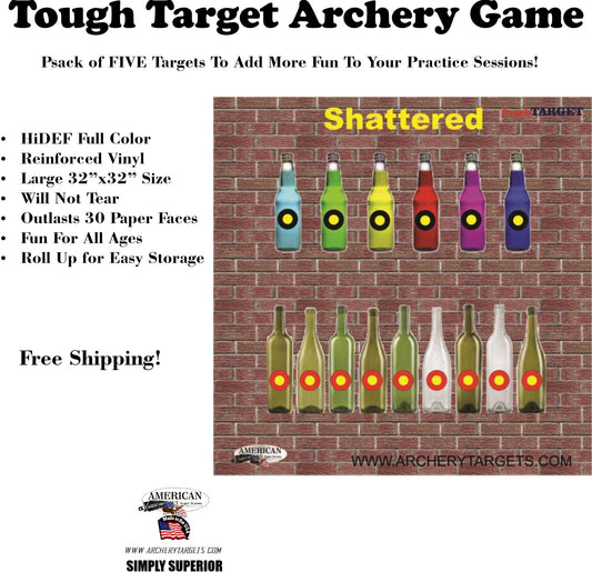 5 Pack Bottle Game Tough Target