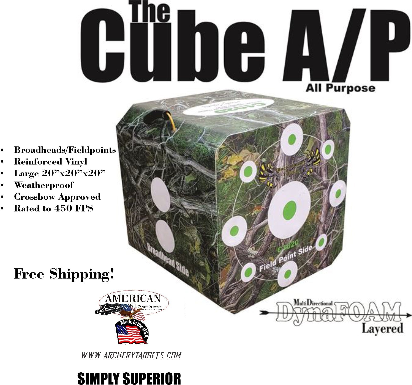 The CUBE A/P Broadhead/Field Point Crossbow/Compound Target – American ...