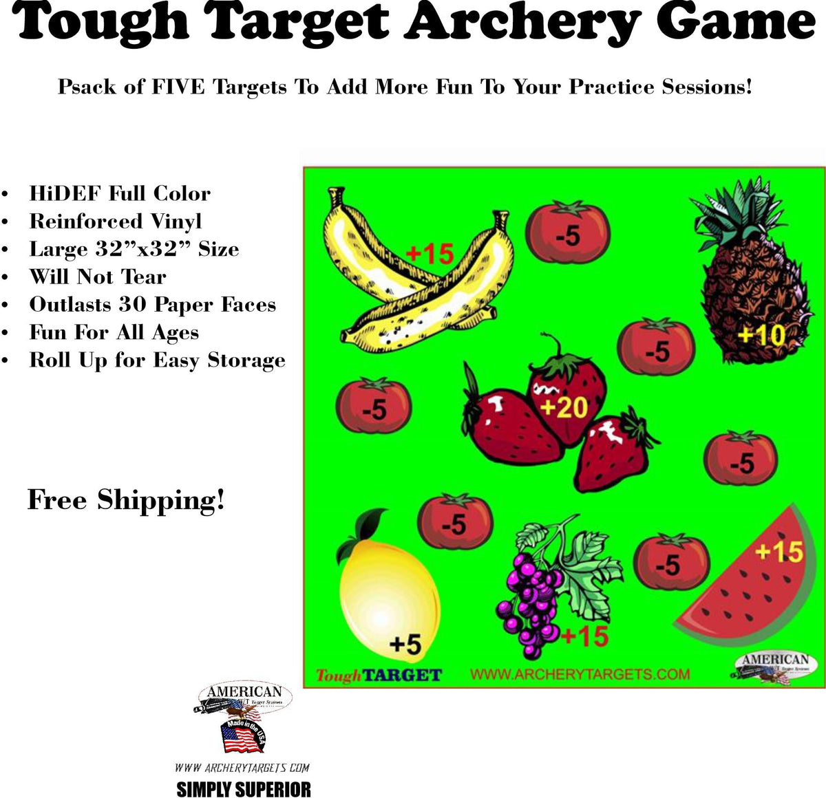 Fruit Target 5 Pack Fruit Game Tough Target – American Whitetail Targets