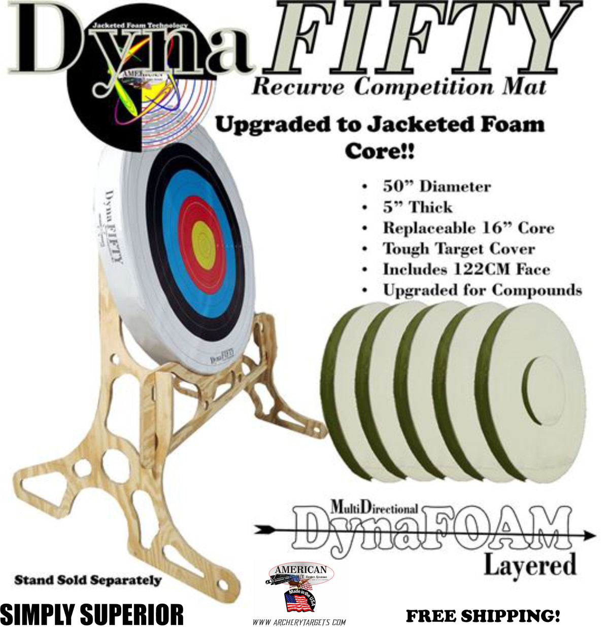 Target Mat Set of FIVE DynaFIfty Recurve Mats – American Whitetail Targets