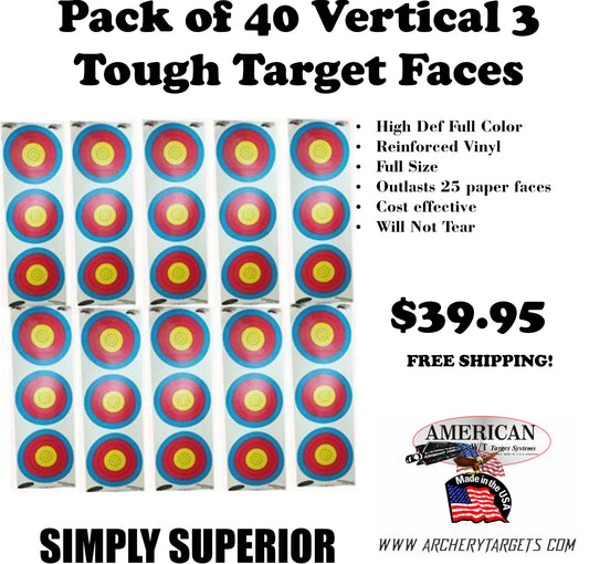 40 Tough Target vertical Three Faces